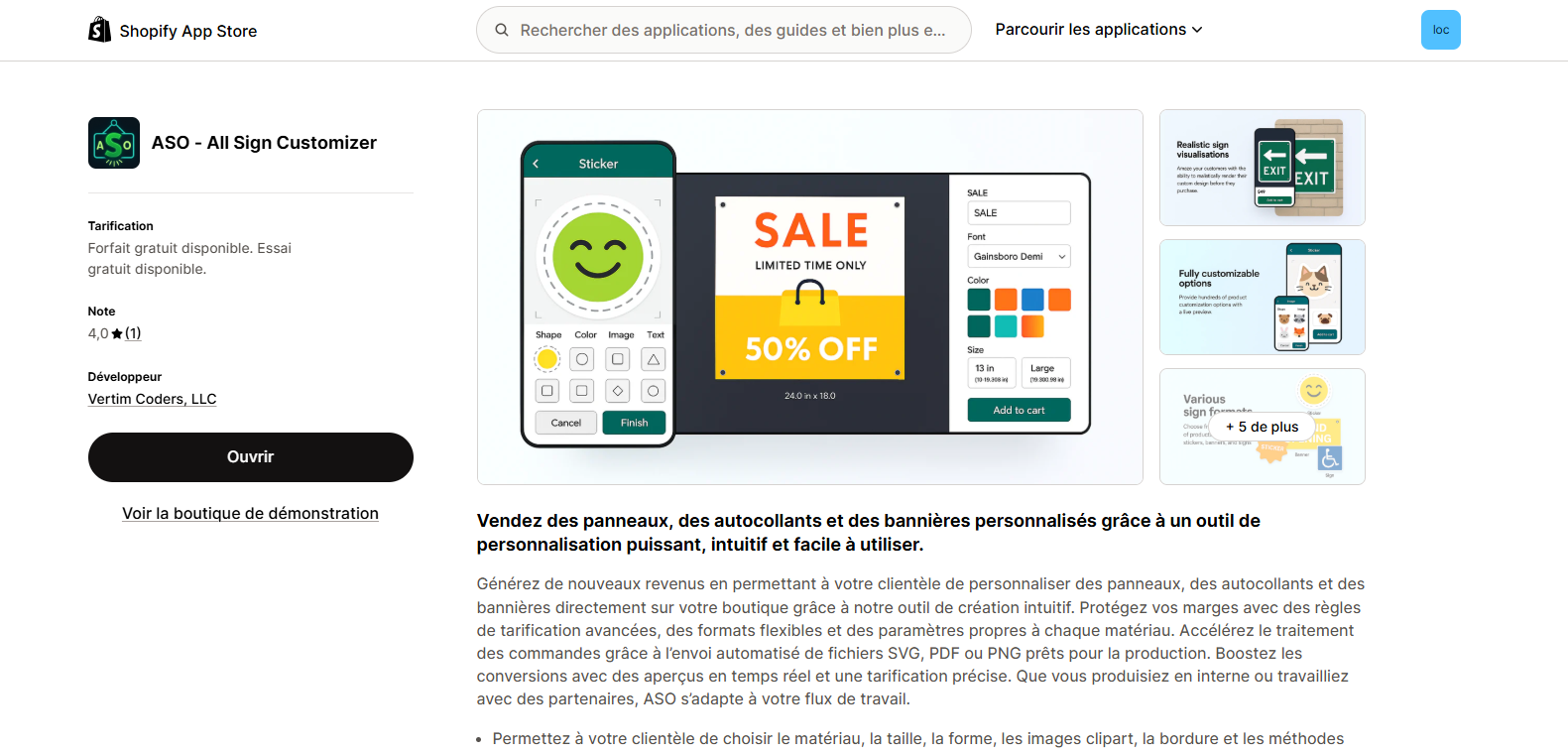 ASO – All Sign Customizer