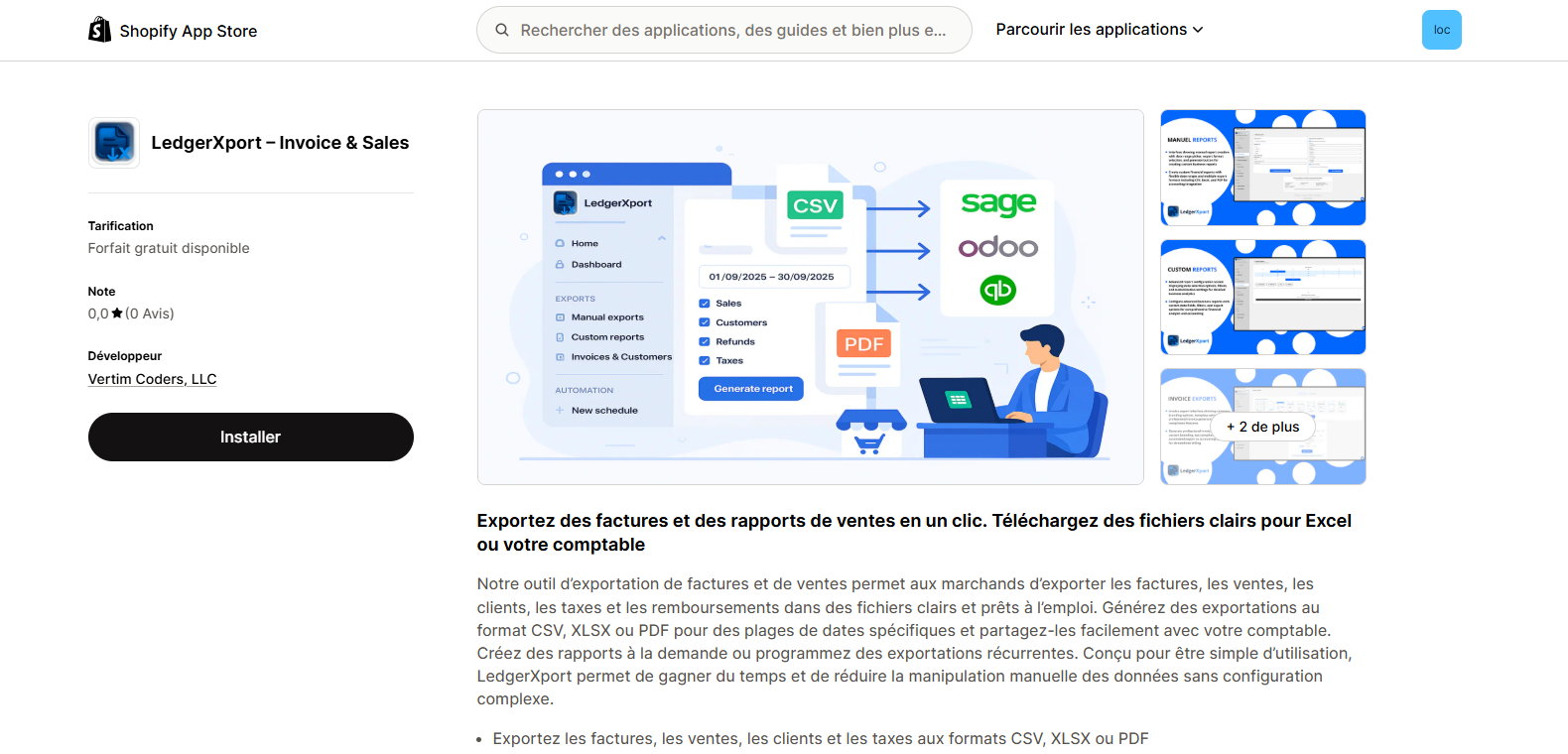 LedgerXport – Invoice & Sales
